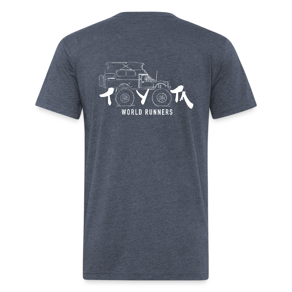 Hand Drawn Big Wheel Chinook T - heather navy