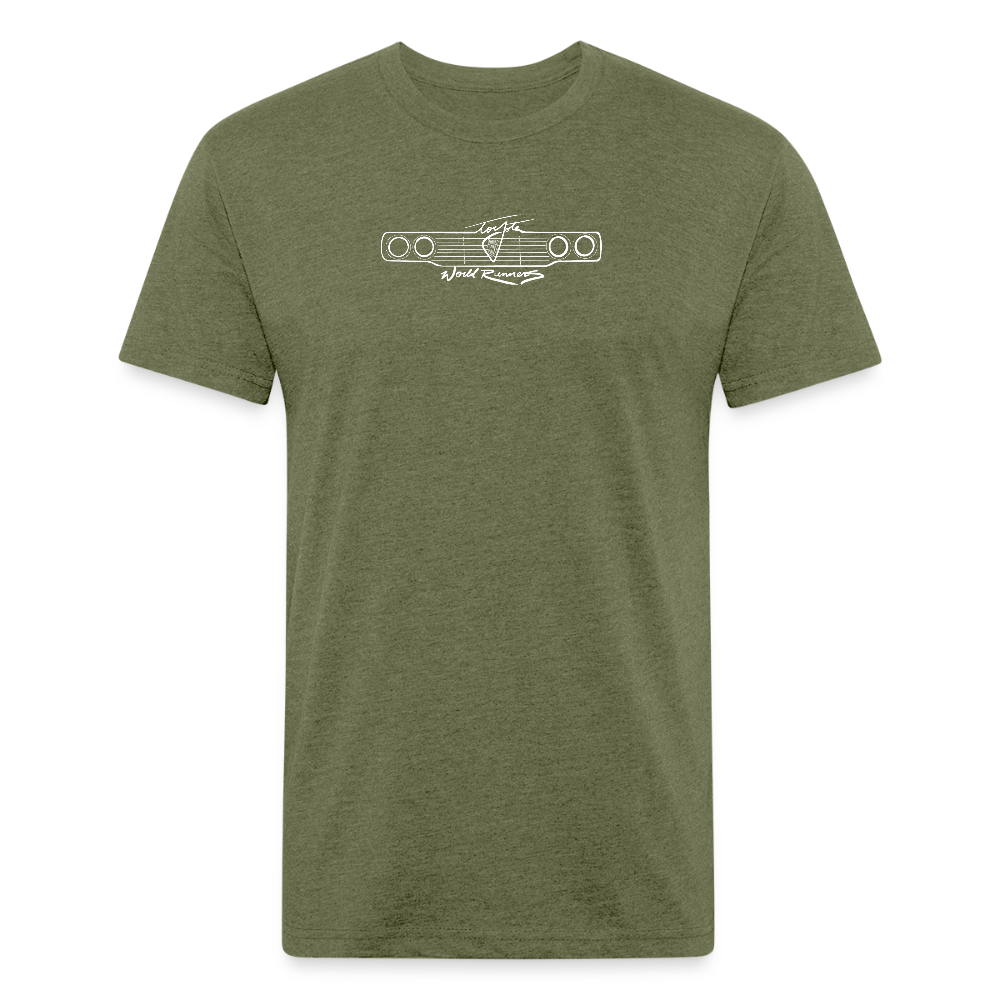 Hand Drawn Big Wheel Chinook T - heather military green