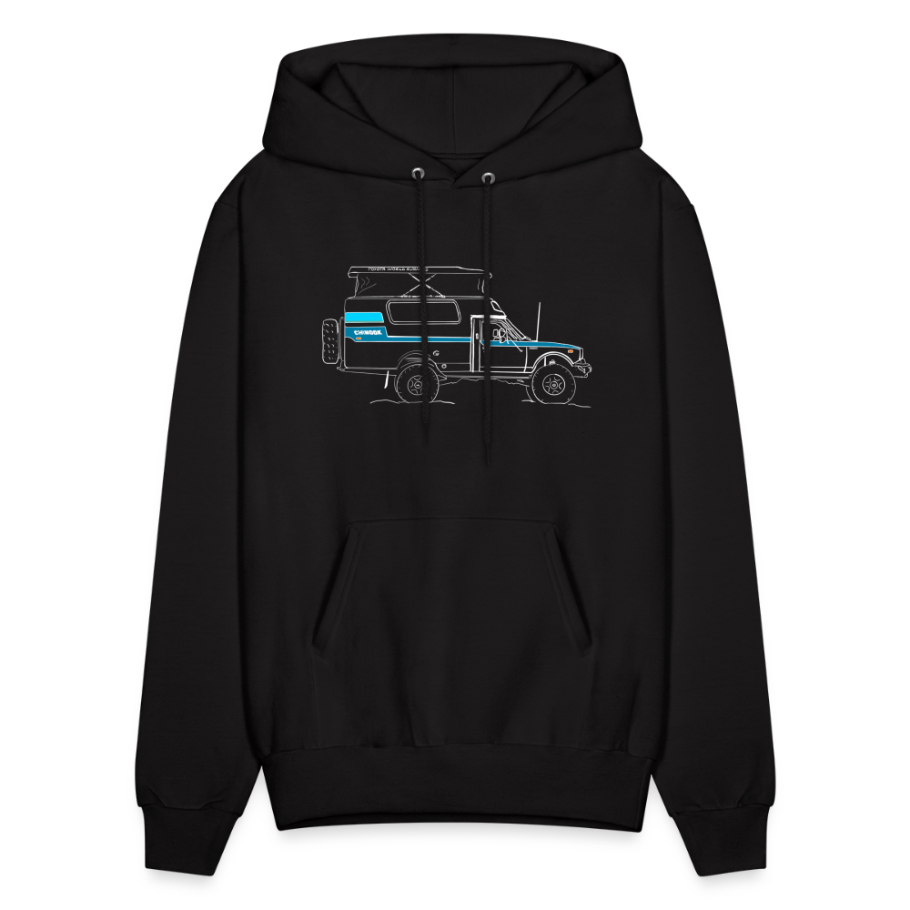 Hand Drawn Side Profile Chinook Hoodie - black