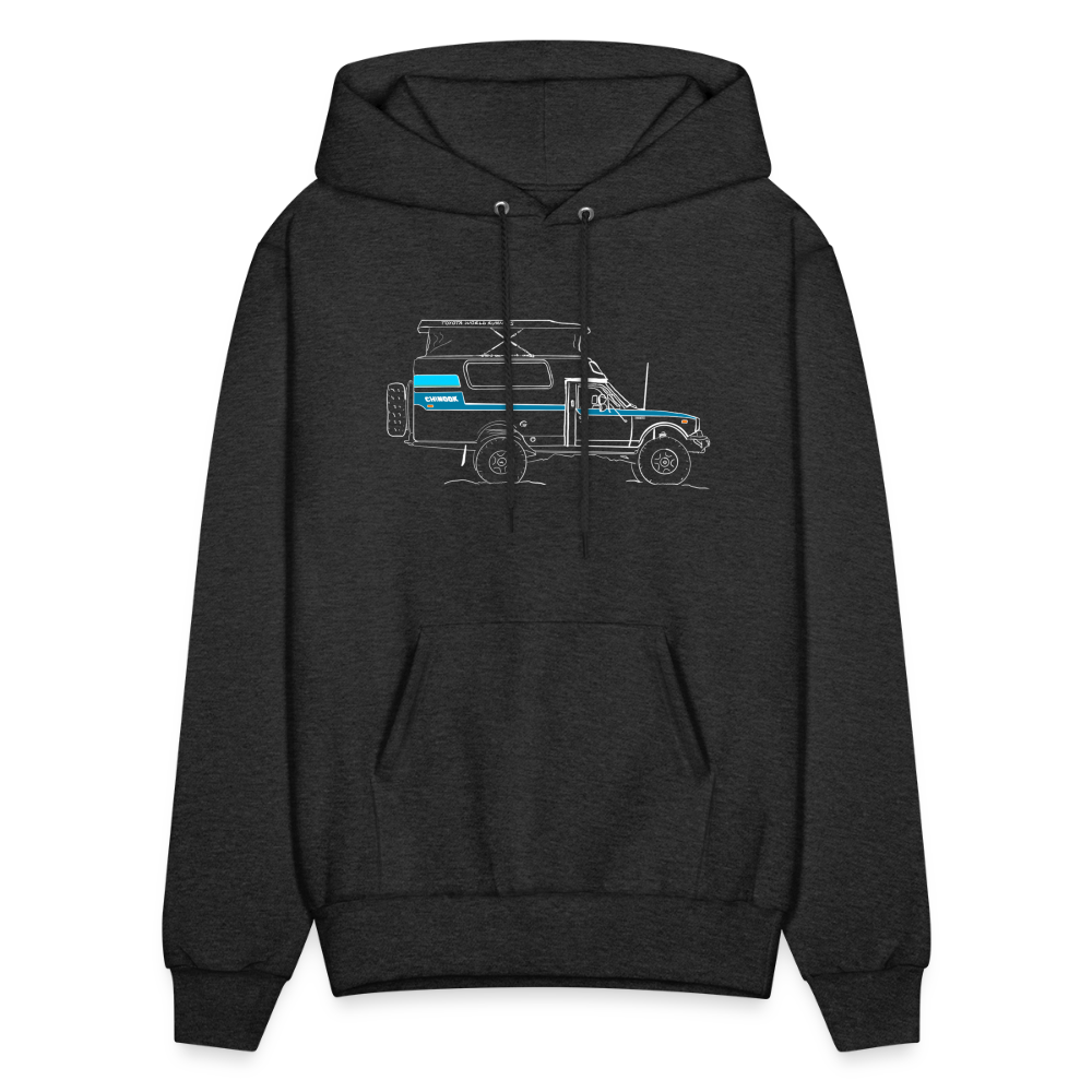 Hand Drawn Side Profile Chinook Hoodie - charcoal grey