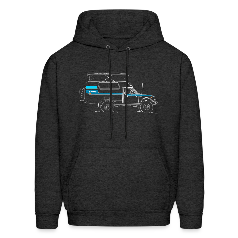 Hand Drawn Side Profile Chinook Hoodie - charcoal grey