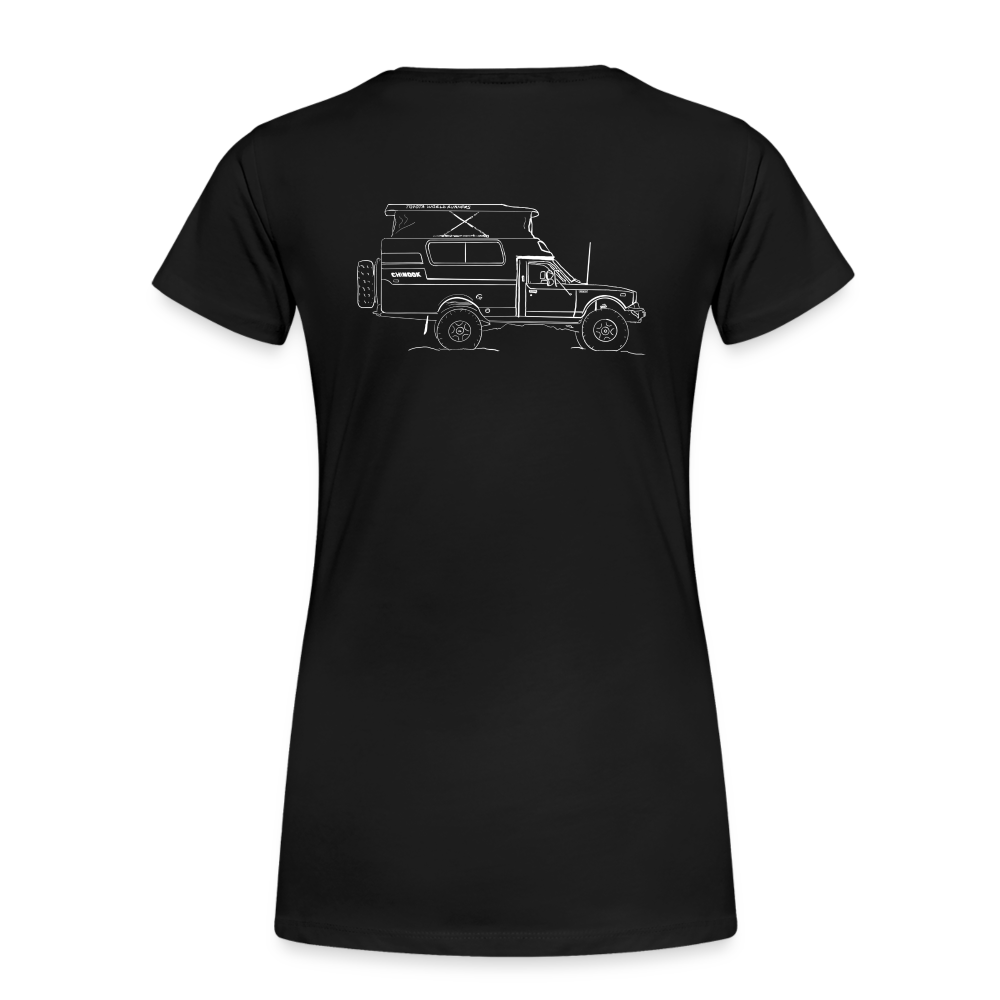 Womens Hand Drawn Side Profile Chinook - black