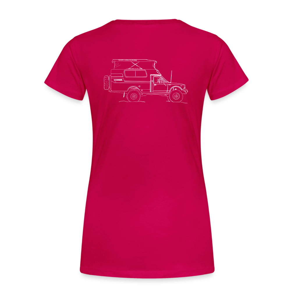 Womens Hand Drawn Side Profile Chinook - dark pink