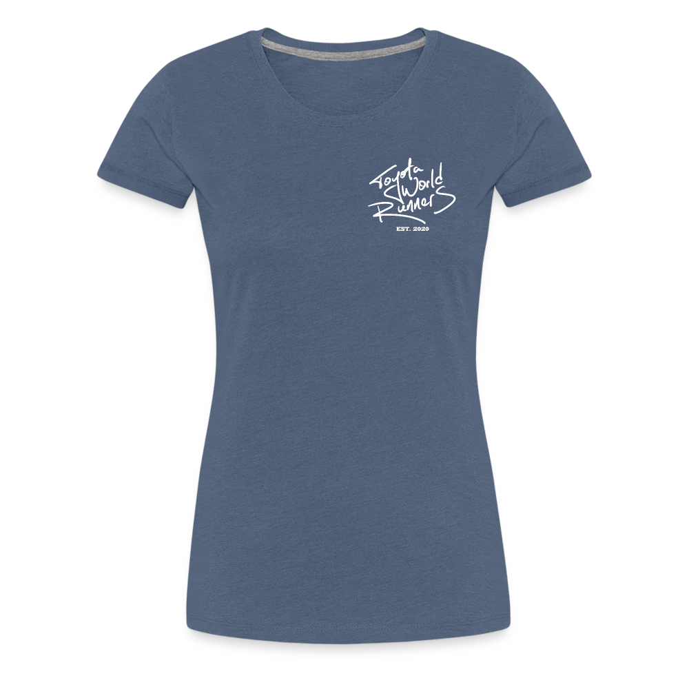 Womens Hand Drawn Side Profile Chinook - heather blue