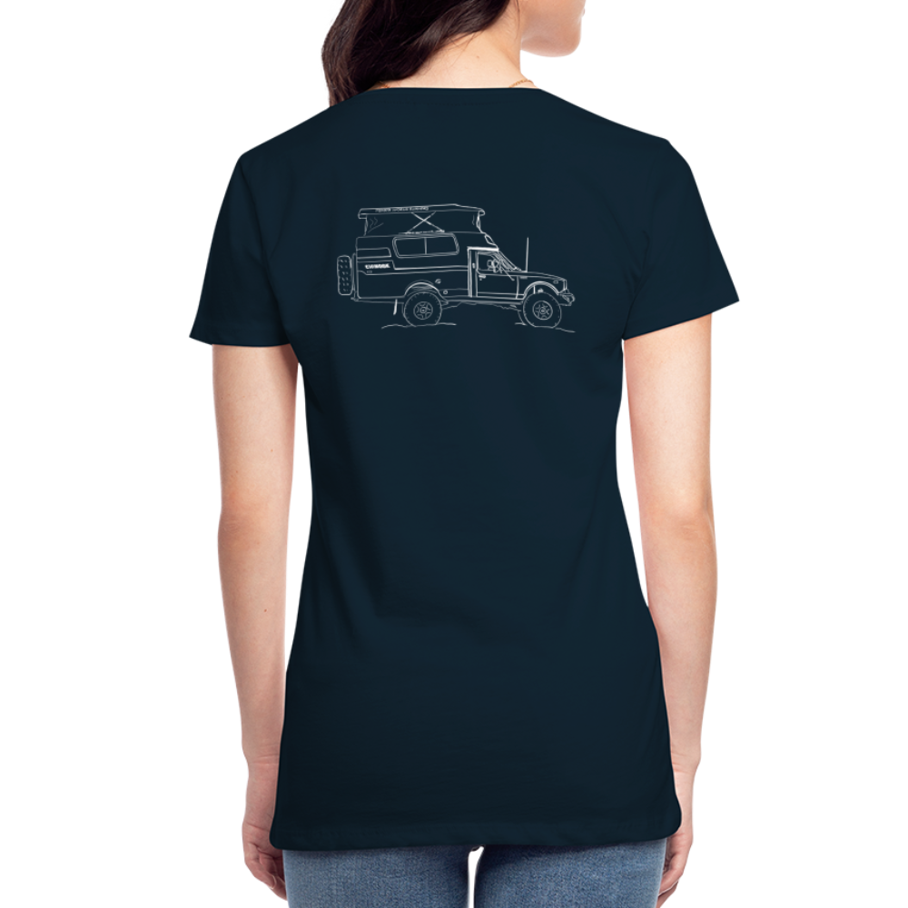 Womens Hand Drawn Side Profile Chinook - deep navy
