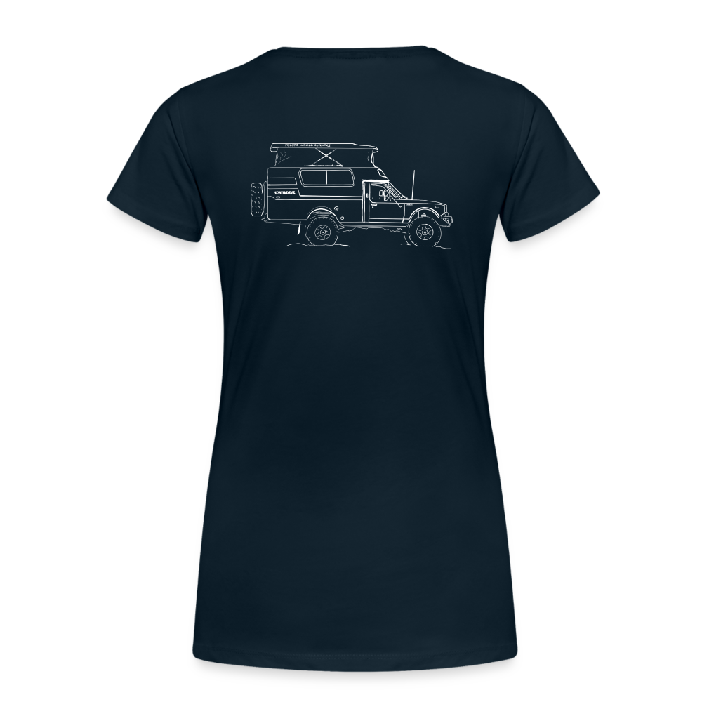 Womens Hand Drawn Side Profile Chinook - deep navy