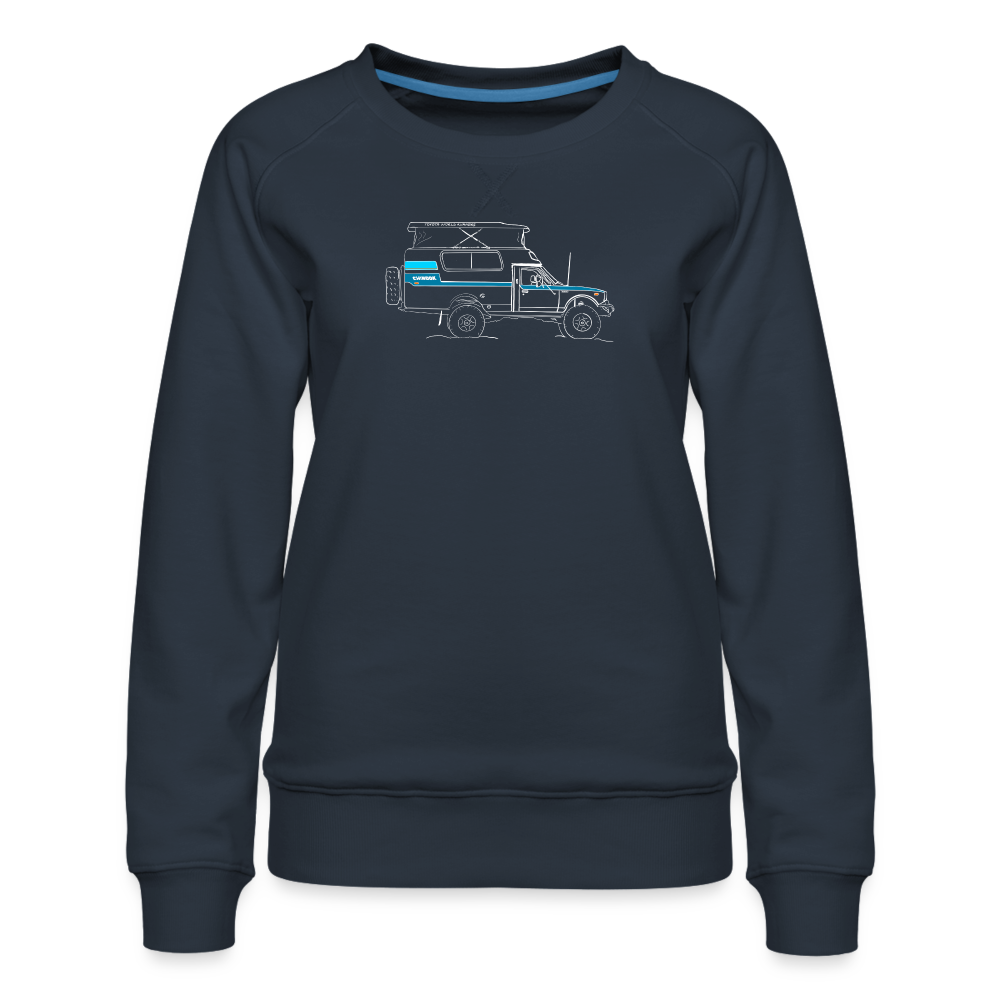 Womens Hand Drawn Chinook Crewneck - navy