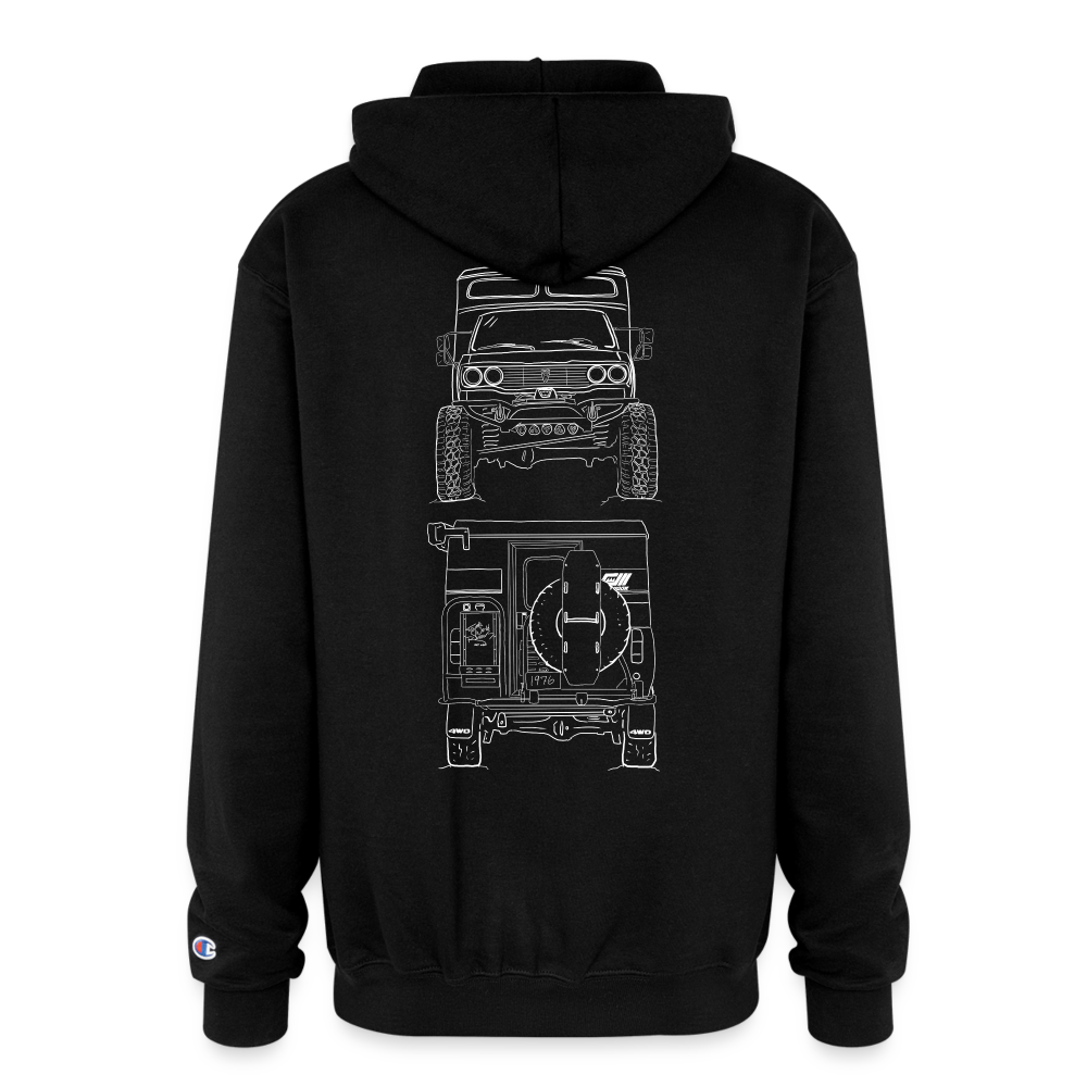 TWR Chinook Full Zip Hoodie - black