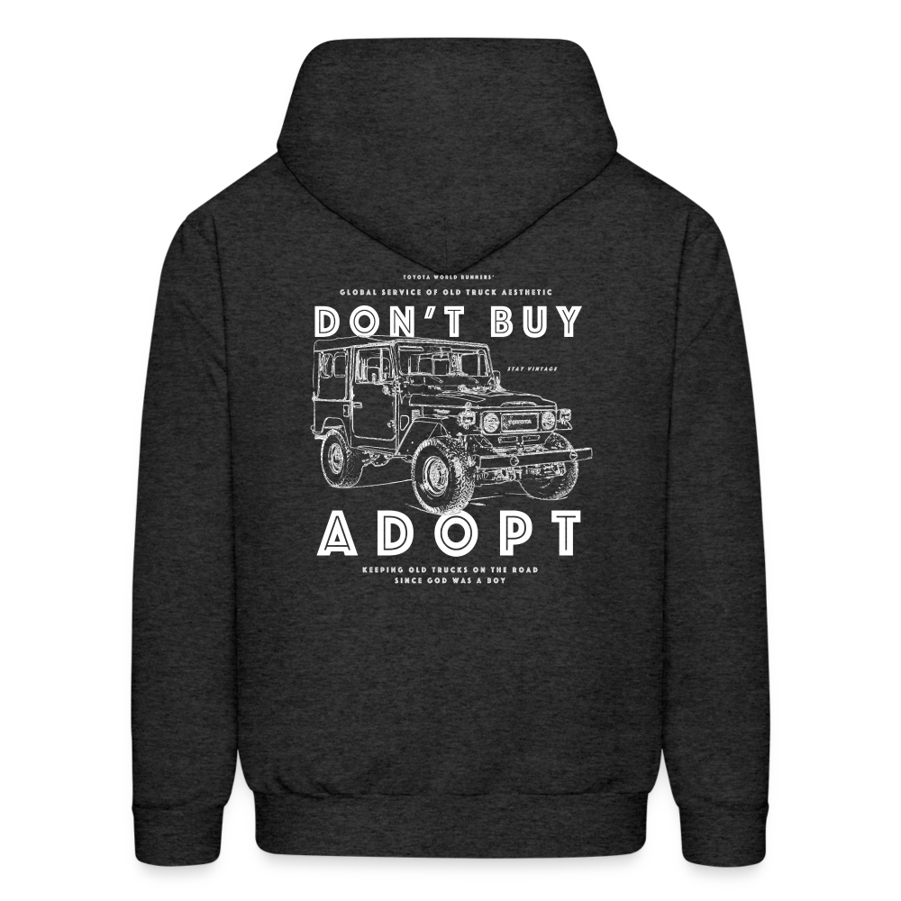 Don't Buy, Adopt | 40 series Hoodie - charcoal grey