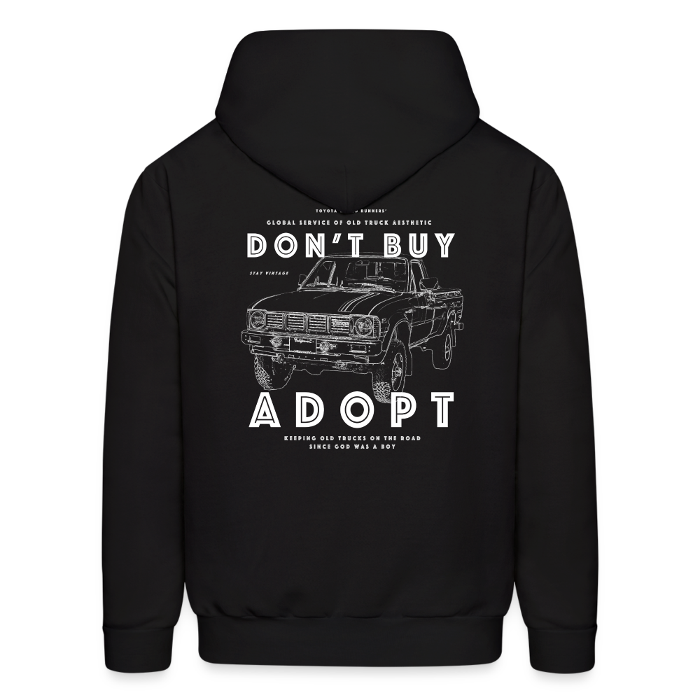 Don't Buy, Adopt | Mini-Truck Hoodie - black
