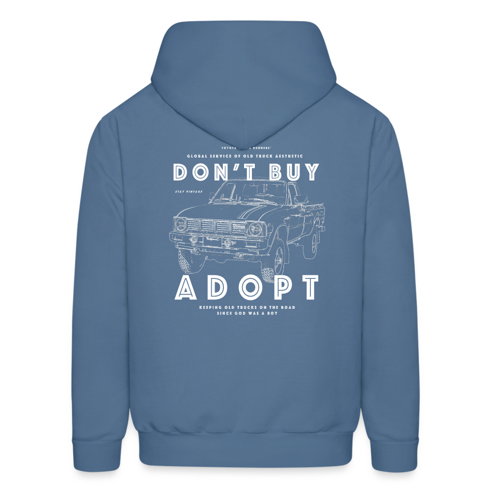 Don't Buy, Adopt | Mini-Truck Hoodie - denim blue