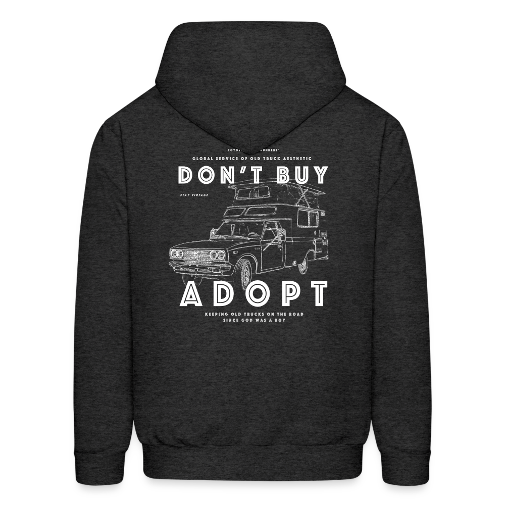 Don't Buy, Adopt | Chinook Hoodie - charcoal grey