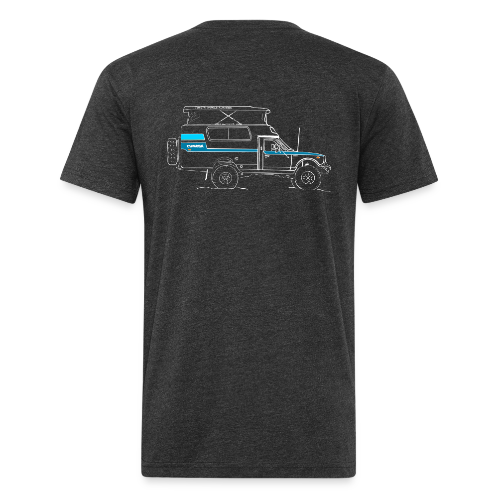 Hand Drawn Side Profile Chinook - heather black