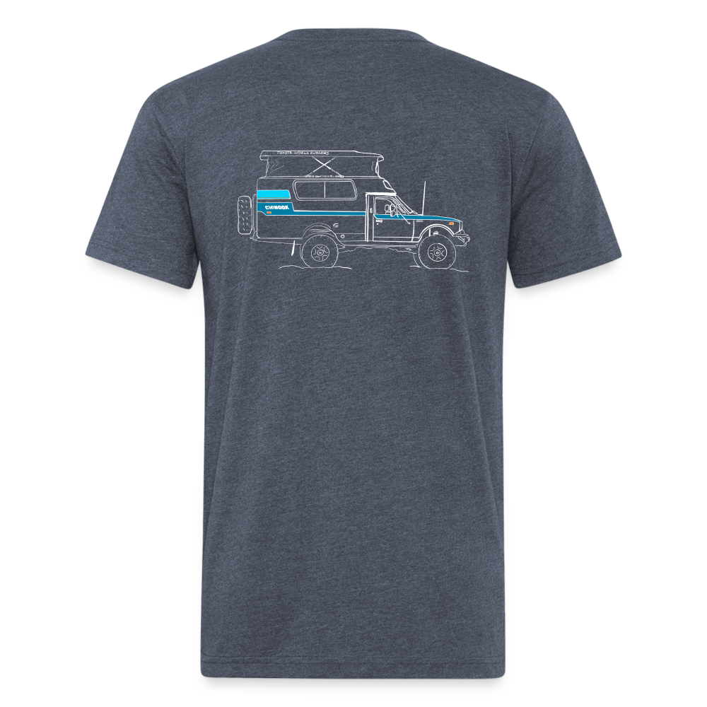 Hand Drawn Side Profile Chinook - heather navy