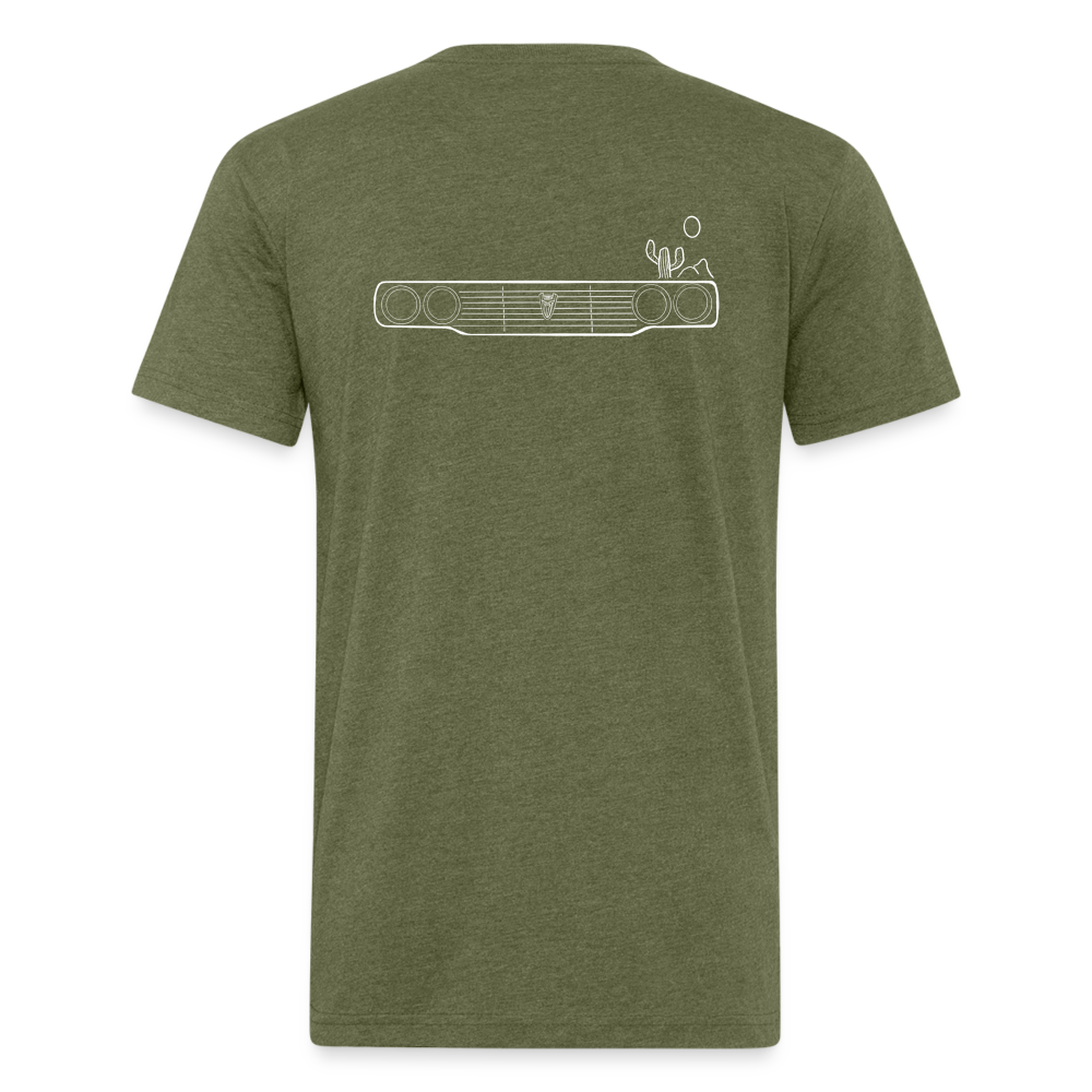 Chinook Grille on back - heather military green